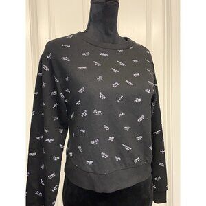 Coca-Cola Black and White Sweatshirt Size S Women's